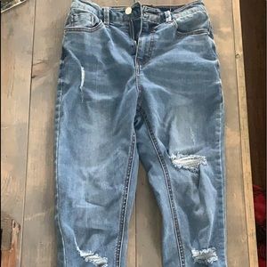 Dark wash skinny jeans